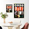 Japońskie jedzenie Sushi plakaty nowoczesna restauracja jadalnia dekoracja sali łosoś krewetki wydruki na płótnie fototapeta obraz naklejki do domu