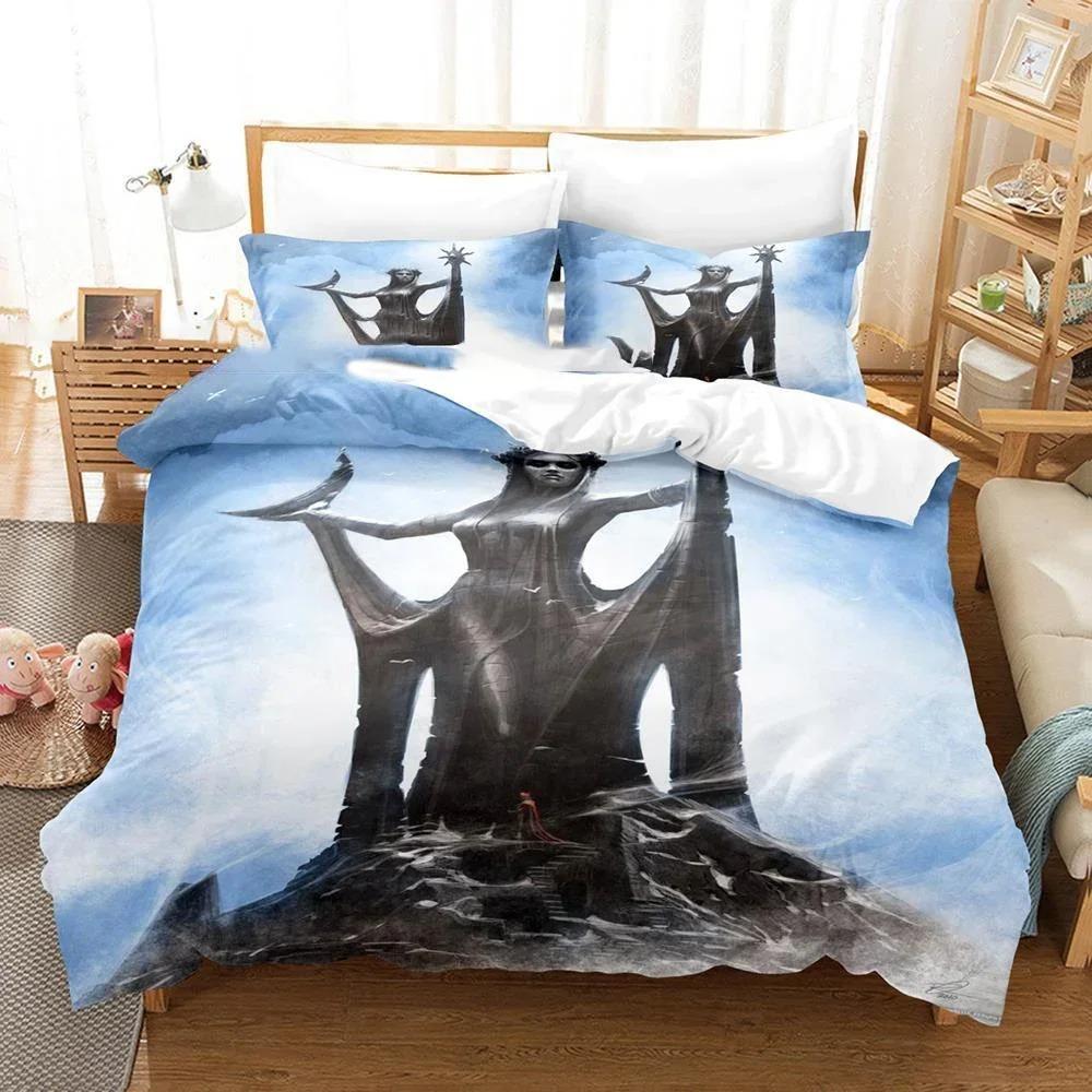 Creative Homewares Unisex 3D Printed Skyrim Bedding Set Elder Scrolls Duvet Cover Bedroom Comforter Covers Single Twin King Size Quilt Cover Home