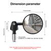 2pcs Universal Bicycle Mirror Handlebar Rearview Mirror  7/8" Handle Bar End Foldable Motorbike Side