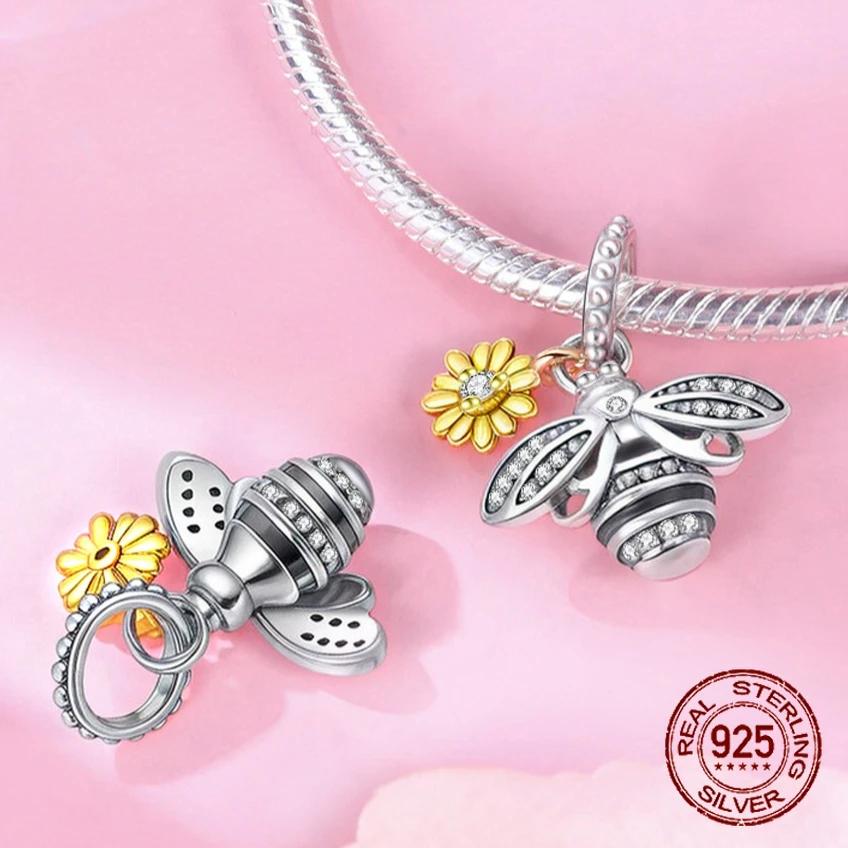 Copper Classic Purple Heart Shape Dragon Pegasus Butterfly Charms Beads Fit 3Mm Original Bracelet Diy Jewelry Gift