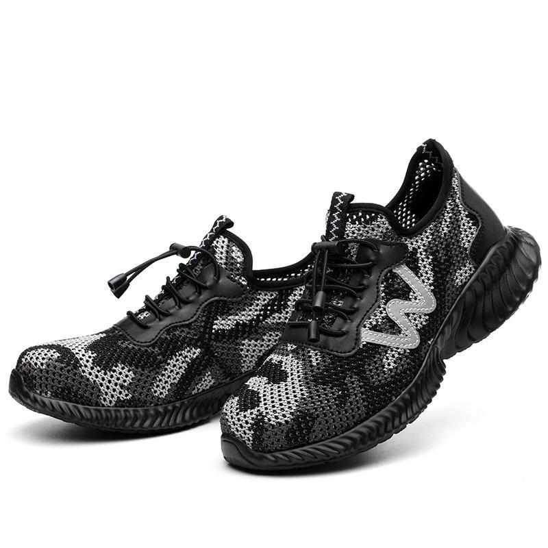 Nuove Scarpe Antinfortunistiche da Uomo Traspiranti con Puntale in Acciaio, Antiscivolo, Stivali da Lavoro Indistruttibili, Scarpe Antiscasso, Scarpe da Lavoro da Uomo