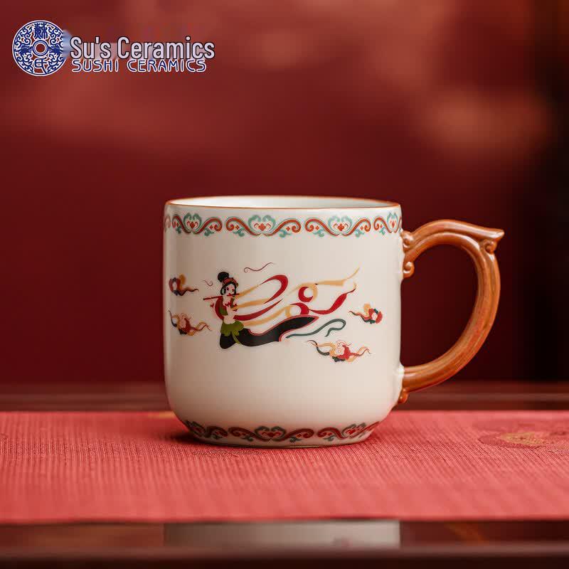 Dunhuang Aesthetics Ru Kiln Ceramic Mug