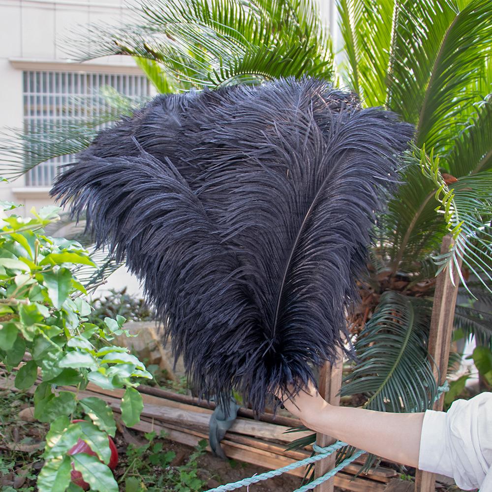 10Pcs Golden Yellow Ostrich Feather 15-50cm Loose Plumes Perfect for DIY Crafts Wedding Table Centerpieces Decoration Accessory