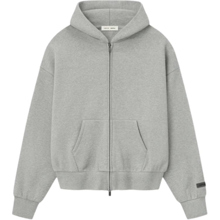 

Fear of God Essentials Classic Флисовая Толстовка на Молнии Concrete Heather Мужские Топы Серый 192SP254785F S