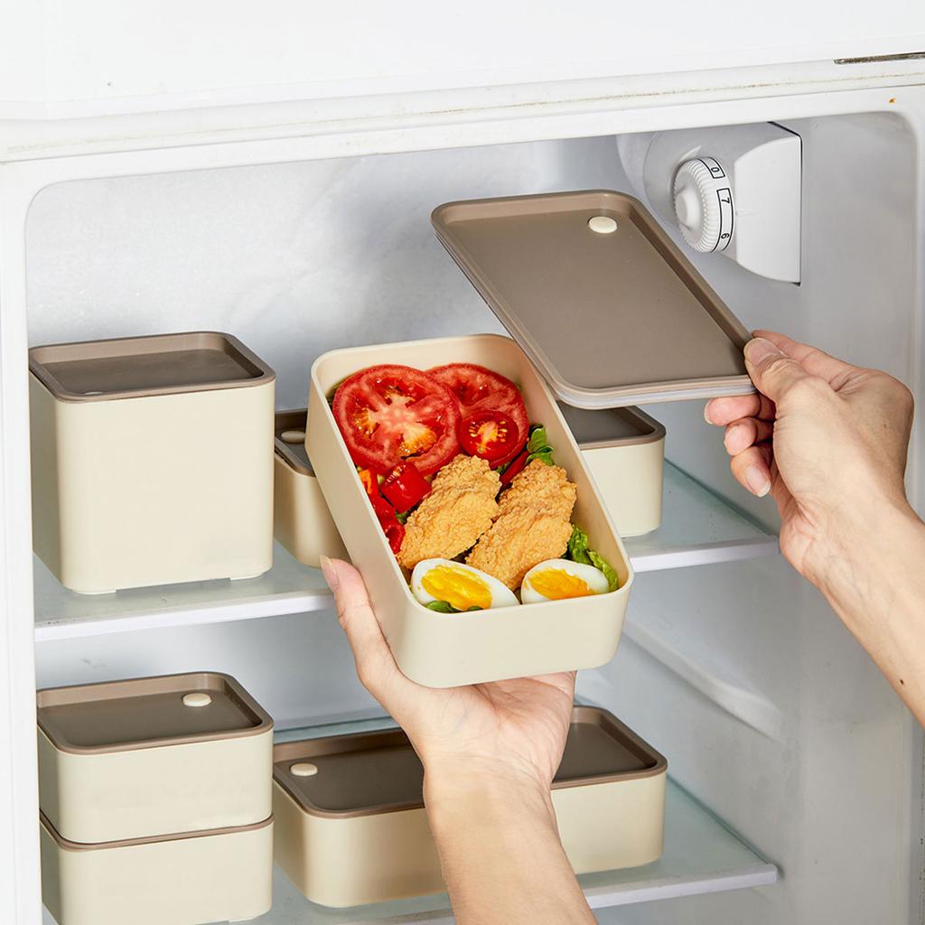 Plastic Lunch Box Picnic Portable Sealed Bento Boxes With Cartoon Straps Reusable Food Containers Microwave Safe