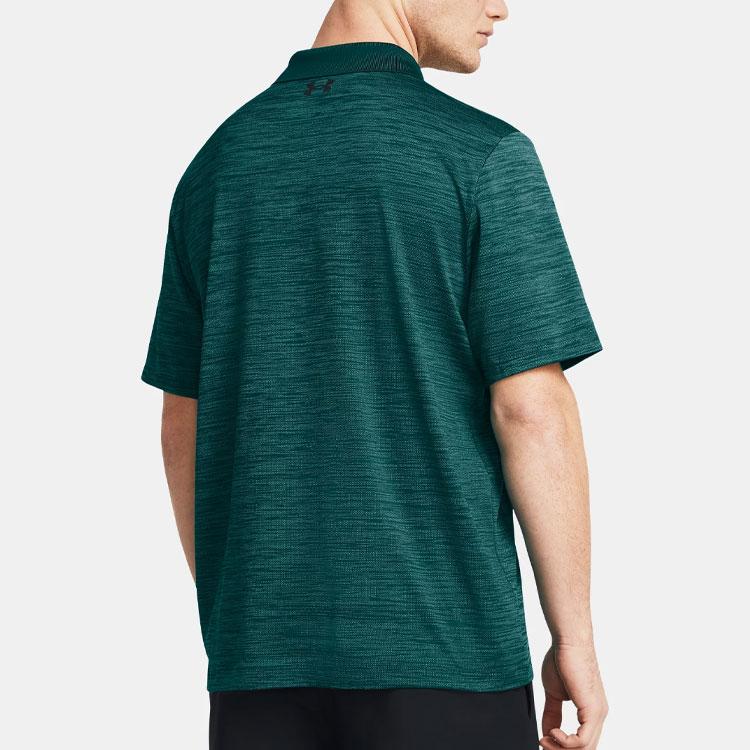 Under Armour Logo Comfortable Breathable Casual Short Sleeve Polo Shirt Men tops Aqua 1377374-449