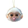 Cute Spectacled Monkey Acrylic Ornament for Rearview Mirror, Keychain, or Backpack Pendant