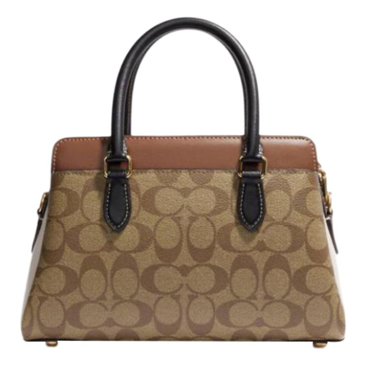 Coach Darcie 26 Classic Monogram Zip Closure Leather Shoulder Crossbody Tote Bag Medium Women handbags Khaki CH287-IME7V