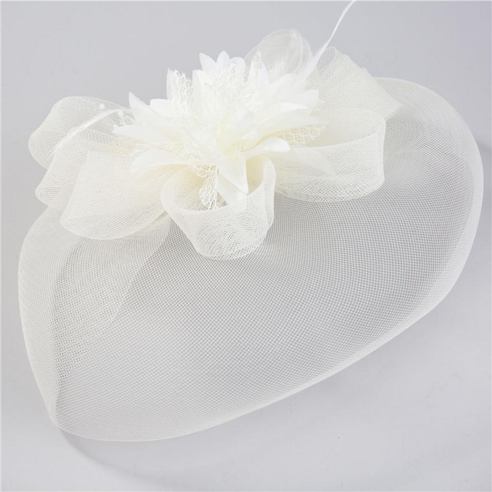 Women Mesh Yarn Headdress Bridal Headwear Hair Pins Hat Hairpin Fascinator Hairpin
