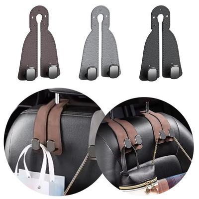 2 In 1 Car Headrest Hook Hidden Universal Car Seat Double Hooks Large Load-Bearing Car Hooks Car Interior Accessories