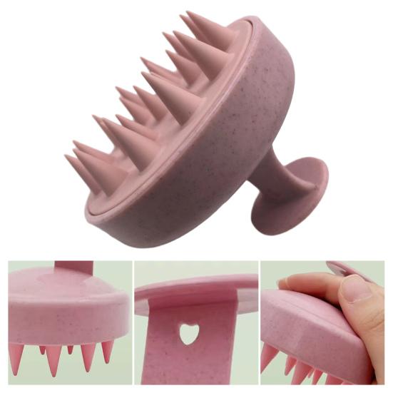 Szczotka do mycia włosów Miękki silikonowy masażer skóry głowy z antypoślizgową podstawą Otwór do zawieszenia Wspomaganie wzrostu włosów Narzędzie do pielęgnacji włosów