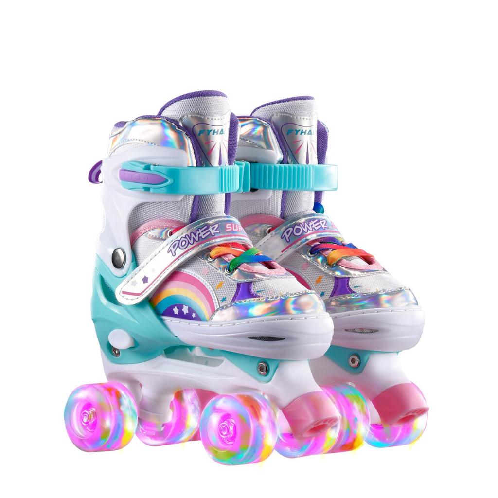 Children's Double Row Beginner Roller Skates Set for Boys and Girls