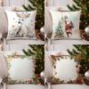 Home Decor Deer with Flowers and Butterflies Pillow Cover Pattern Cushion Cover Suitable for Sofa Bedroom Car Pillow Cover