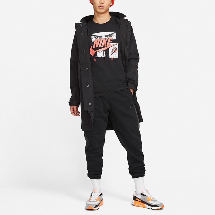 Nike Sportswear Essential Logo Cartoon Print Pullover Short Sleeve T-Shirt Men Tops Black DB6152-010