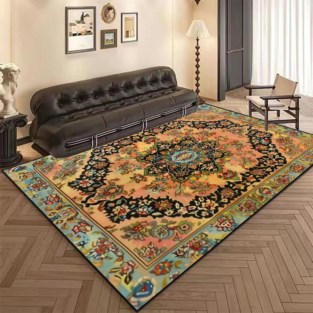 Large Area Persia Carpet Living Room Retro Decoration Sofa Table Area Rugs for Bedroom Lounge Non-slip Floor Mat Washable Tapete