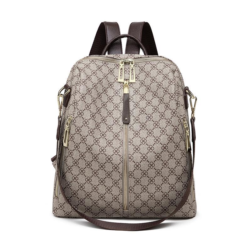 

Новый рюкзак с принтом для женщин, двойного назначения, противокражный, популярный корейский стиль, школьная сумка