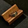 Retro Celtic Dara Knot & Spiral Pattern Adjustable Open Ring For Men Silver-plated Copper Punk Gothic Edgy  Accessories