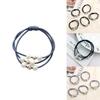 Korean Version Of The Three-strength Rubber Band High-elastic Pearl Head Rope For Women And Girls