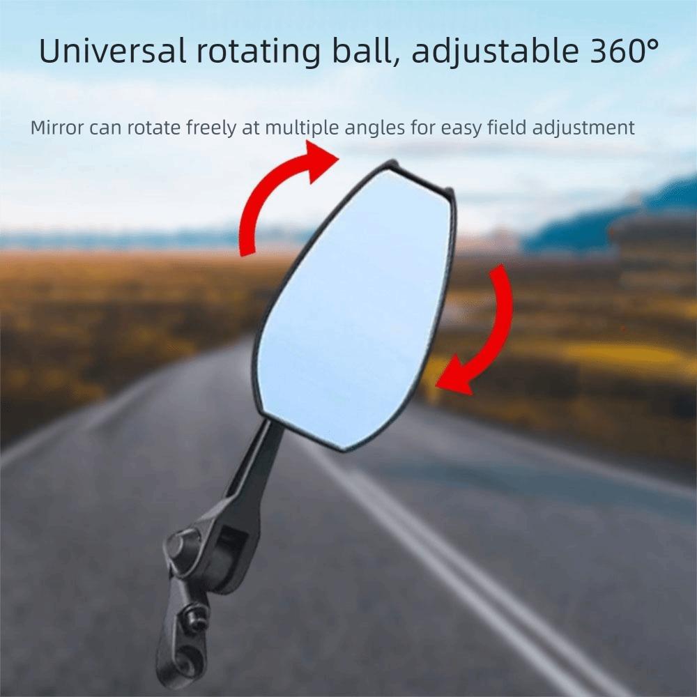 1 Pair Aluminum Zinc Zinc Alloy Motorcycle Rear View Mirror Blue Glass Handlebar Mirrors Scooters