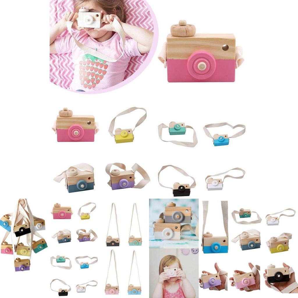 Wooden Camera Toy For Kids Unisex With Smooth Finish And Cotton Rope**