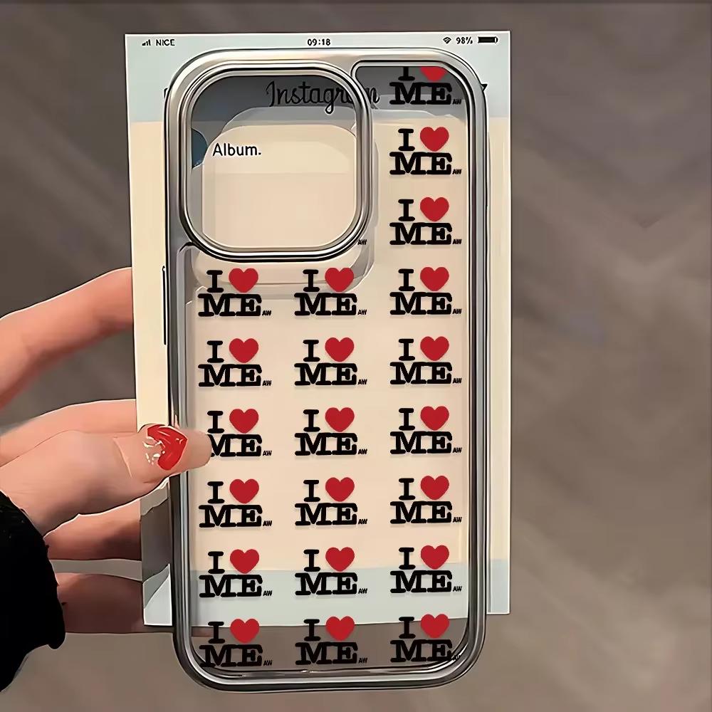 

Creative Heart-shaped Design Electroplated Phone Case For iPhone 17 AIR 16E 15 14 13 12 11 PRO XSMAX XR MINI 7 8 PLUS Y2K Cover iPhone17 Pro