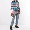 We11done Half-Zip Classic Plaid Long Sleeve Shirt Jacket Unisex Shirts Blue WD-BL3-20-910-U-BL