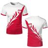 Maglia da Calcio Grafica con Bandiera Polacca alla Moda per Uomo Abbigliamento Estivo Emblema Nazionale T-shirt Stampate 3D Magliette Sportive Casual Top