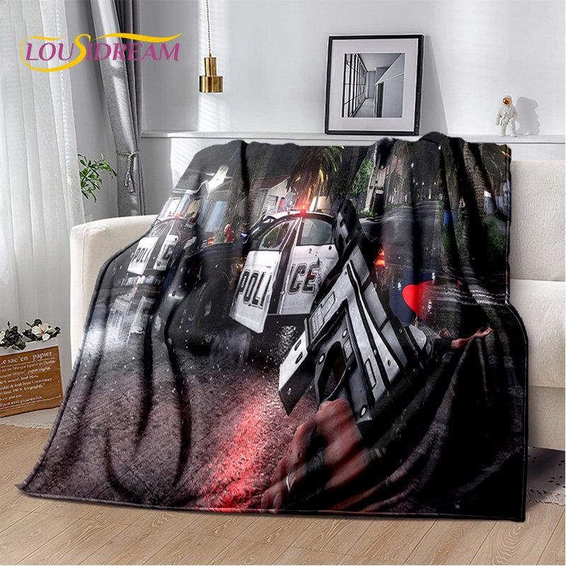 Grand Theft Auto GTA Game Gamer Soft Plush Blanket,Flannel Blanket Throw Blanket for Living Room Bedroom Bed Sofa Picnic Cover
