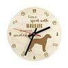 Harrier - Clock with Dog, Wooden Clock with Engraving, Personalised Clock by
