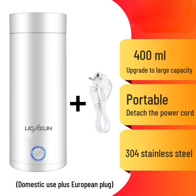 Compact Electric Heating Thermos Cup: Portable Mini Water Boiler for Students & Travel