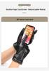 Men's Lambskin Touchscreen Motorcycle Driving Gloves - Winter Warm, Thick Velvet, Ribbed Cuff, Genuine Leather