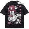 Men Women Short Sleeve T Shirt Sports T Shirt Black Pure Cotton Washed Retro Pokemon Mega Charizard X Blue Flames Print