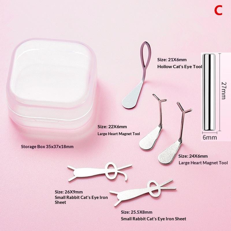 Cat Eye Magnet Silver DIY French Wide Rabbit Hollow Heart Magnet Tools Nail Art Salon Professional Gel Polish Cat Eye Nail Tools