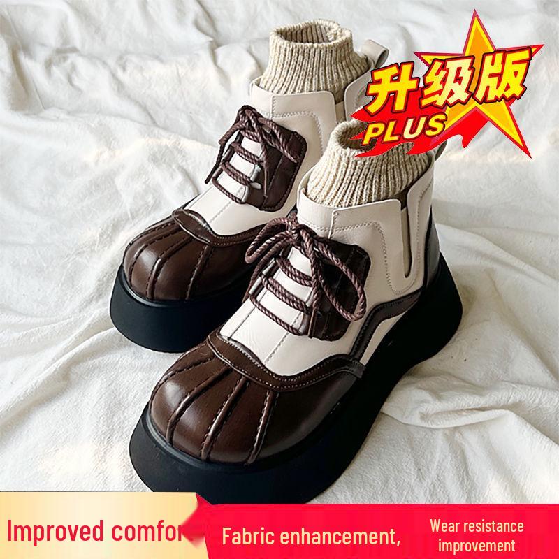 Girls' Martin Boots - 2025 Fall/Winter Soft Sole, Versatile British Style, Two-Cotton Short Boots for Kids