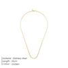 EManco  Fashion Hypoallergenic Fine Jewelry Hip Hop  Stainless Steel Gold Box Chain Necklace Jewelry Mens