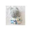 Japanese-style Outfit Set (yukata, Obi, and Fox Mask Set) for 10cm Plush Dolls - Blue. Perfect for Idol/fan Activities, Mascots, and K-pop Dolls.