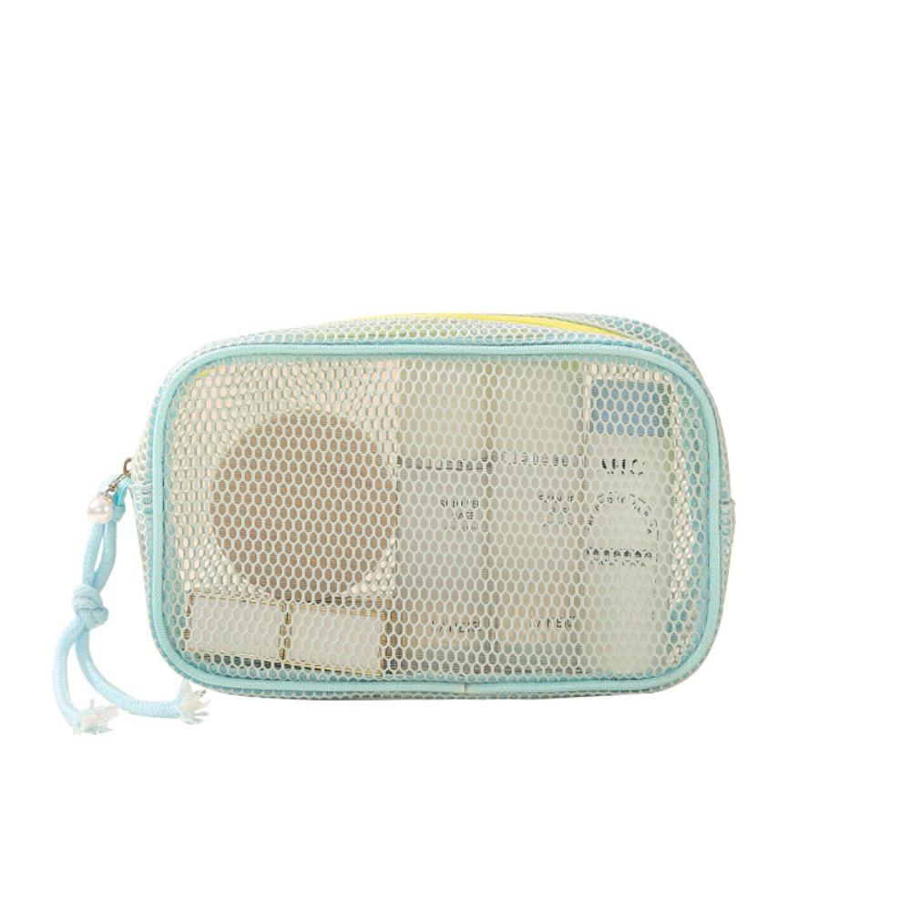 Portable Mesh Makeup Bag Gauze Toiletry Bag Portable Travel Storage Bag Business