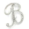 Trendy 26-Letter Rhinestone Brooch Pin - Fashion Accessory for Clothing & Bags