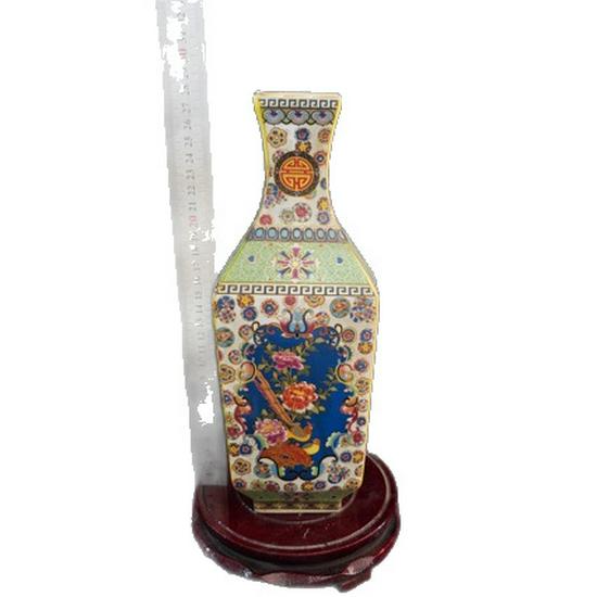 Antike Chinesische Cloisonné-Emaille Gold-Dekorierte Porzellanvase Sammlerstück