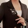 Fashion Clothing Pendants Women Creative Festival Gifts Personality Brooches Star And Crescent Commuter Tassel Pins Accessories Elegant  High Quality