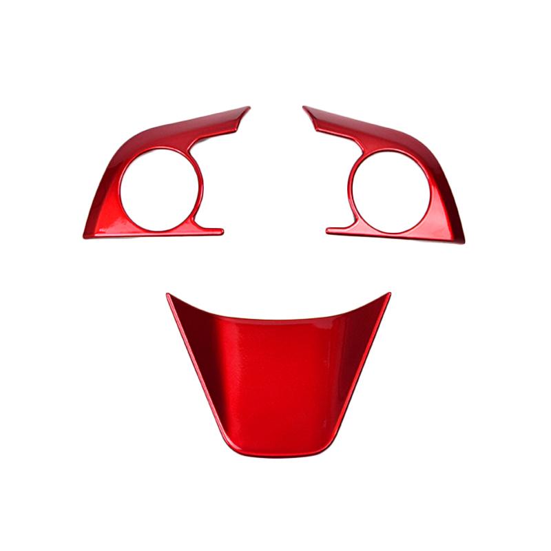 ABS Matte Carbon Faser Stil Rot Farbe Auto Zubehör Lenkrad Taste Abdeckung Trim Fit Für Toyota Avalon XX50