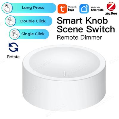 Interrupteur à bouton intelligent Tuya ZigBee Domotique DIY Interrupteur de scène Variateur Bouton de commande Supporte Home Assistant