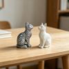 3D Printed Cat Figurines, Modern Artistic Cat Ornaments for Cat Lovers, Artistic Cat Sculpture with Stable Base for Home Entryway