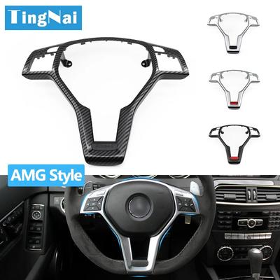 Mercedes Benz AMG Stil ABCE GLK GLA CLA CLS Sınıfı W176 W246 W204 W212 W156 W117 İçin Araba Direksiyon Simidi Çerçevesi Trim Kapağı