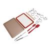 Cookie Cutters Set Carbon Steel Cutters Cookie Baking Supplies Set with Baking Pan Baking Mat