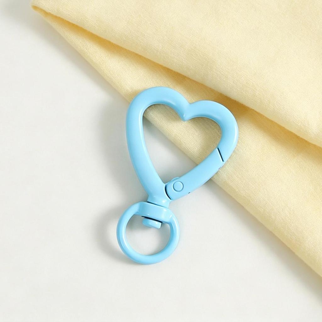 Colorful Heart-Shaped Keychains: DIY Jewelry Accessories with Spray-Painted Spring Clasps and Zinc Alloy Jump Rings