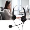 2.5mm Telephone Headset Binaural Noise Cancelling Call Center Earphone with Mic Mute for Business Cu