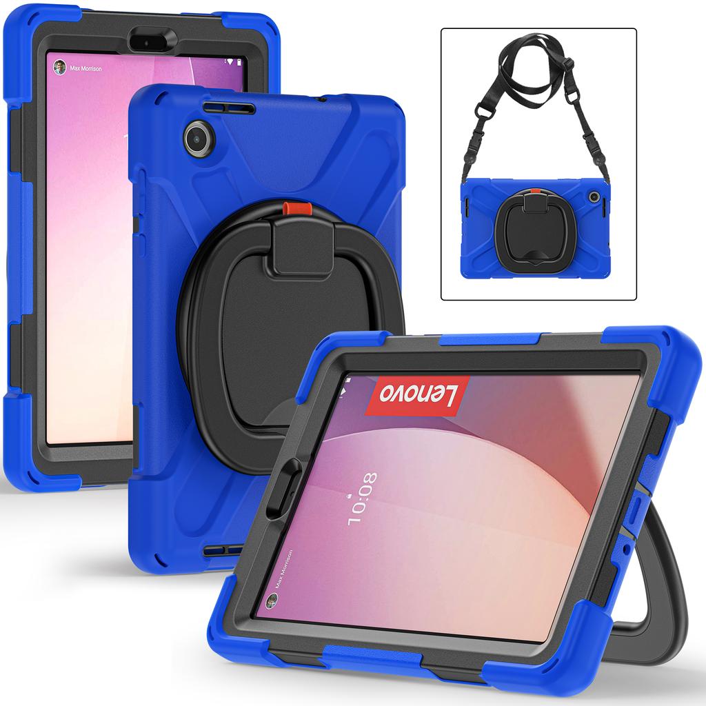 360 Rotatable Kids Case Universal For Lenovo Tab M8 4th Gen 2024 2023 TB300FU 300XU TB301FU 301XU Heavy Duty Stand Cover Funda