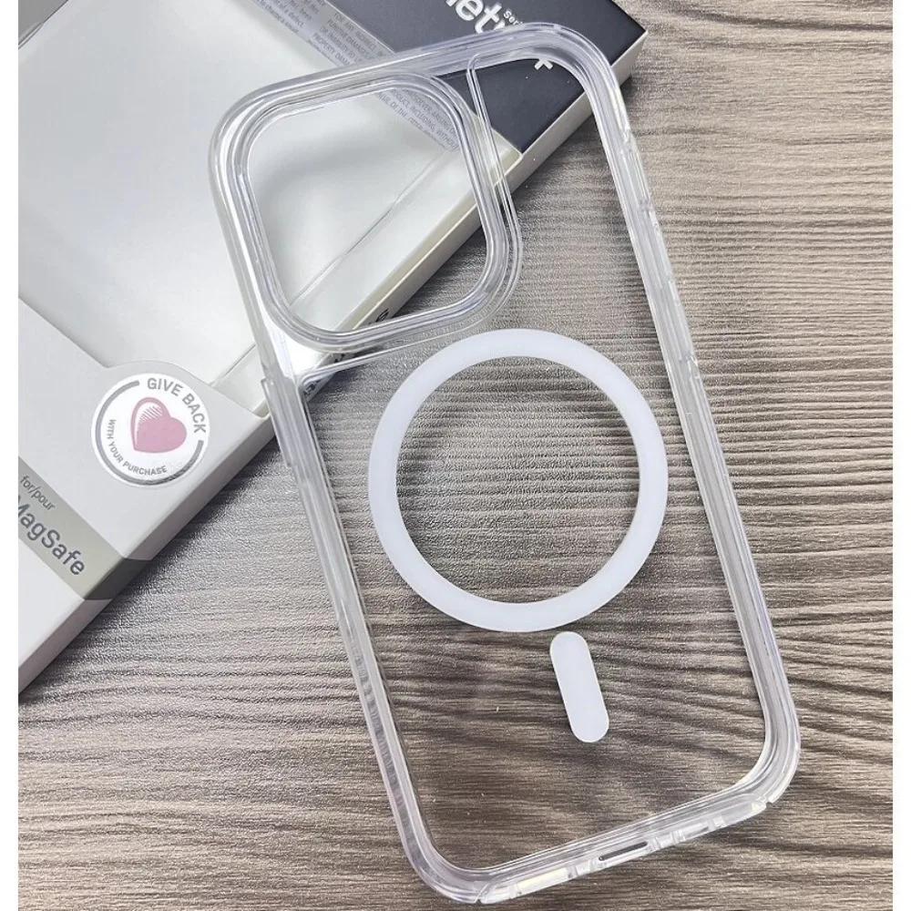 Transparentes Glitzer Symmetry+ für Magsafe Hülle Für IPhone 17 Pro Max Air 16 15 14 13 12 Klar Original Ott BOX Sturzsichere Hülle