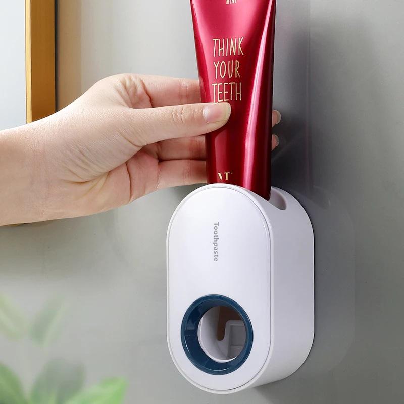 Automatic Wall-Mounted Toothpaste Dispenser Set with Lazy Toothbrush Holder - No Punching Needed, Includes New User Discount